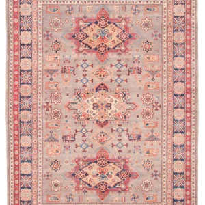 R1051: NEW Handmade Afghani Kazak Style Rug 7'0" x 10'2"
