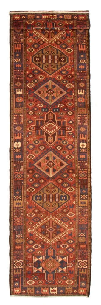 R1053: Vintage Hamadan Karajah Runner 3'5" x 13'6"