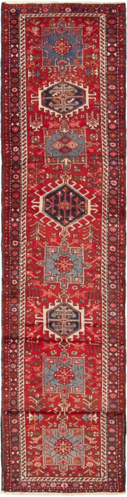 R1055: Vintage Handmade Karajah Runner 2'9" x 13'7"