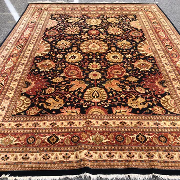 R207: Handmade Wool Oriental Rug Turkish 9'10" x 13'2"