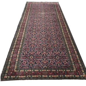 R30: Antique Oriental Wide Runner Most Likely a Hamadan 4'8" x 11'4"