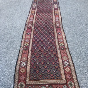 R481: Antique Persian Malayer Runner 3'4" x 16'11"