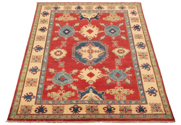 R555: NEW Handmade Afghani Rug 5'0" x 7'2"
